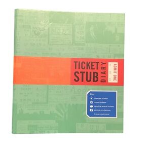 Green and Orange Ticket Stub Diary